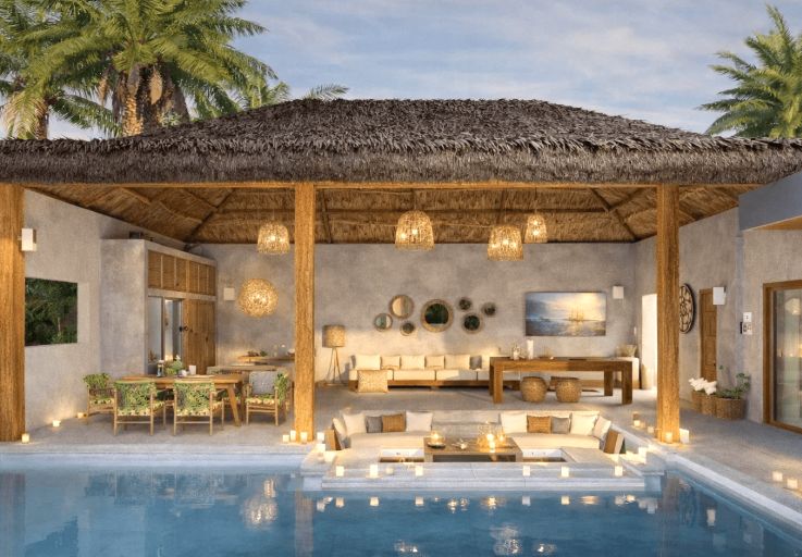 Bali Style 3 Bed Beachfront Pool Villa in Hua Thanon