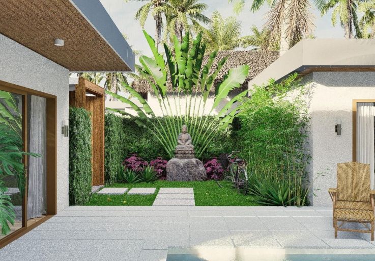Bali Style 3 Bed Beachfront Pool Villa in Hua Thanon