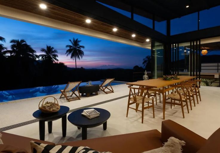 Sleek 5 Bedroom Luxury Sunset View Villa in Maenam