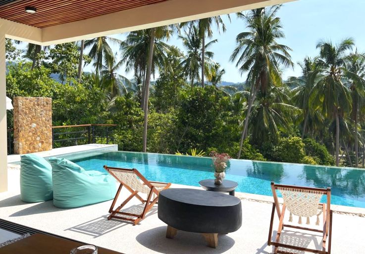 Sleek 5 Bedroom Luxury Sunset View Villa in Maenam