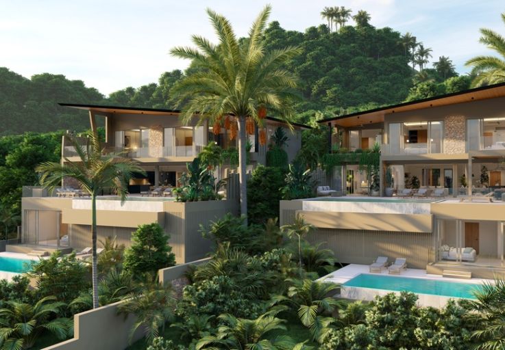 Exquisite 4 Bedroom Luxury Sea View Villas in Bophut