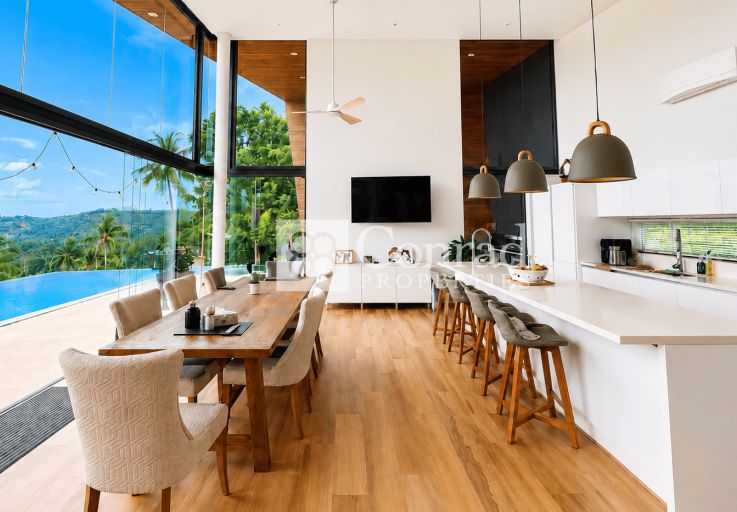Modern 5 Bed Sea View Villa for Sale in Maenam Hills