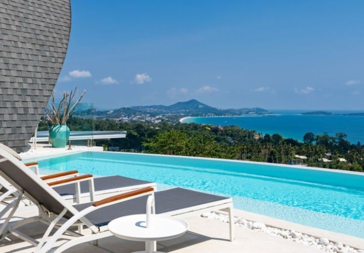 Architectural 5 Bed Sea View Villa in Chaweng Noi