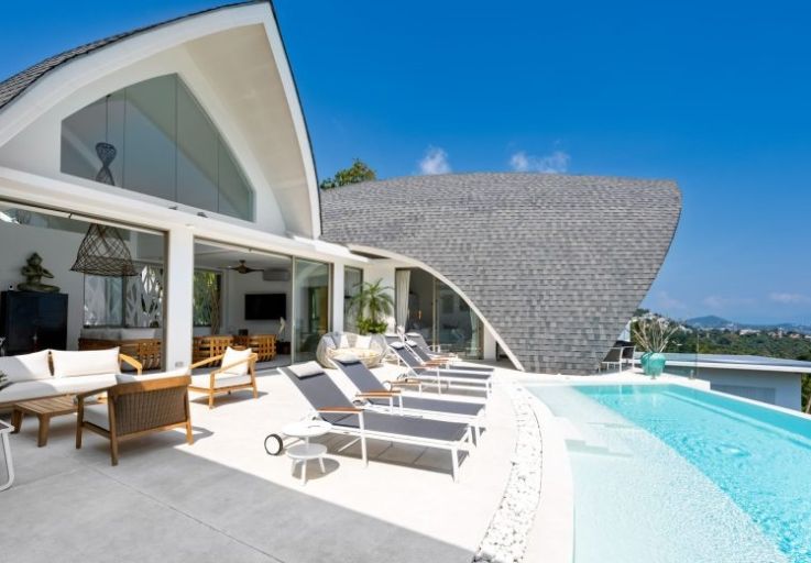Architectural 5 Bed Sea View Villa in Chaweng Noi