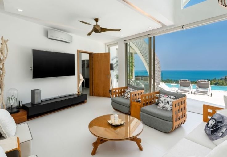 Architectural 5 Bed Sea View Villa in Chaweng Noi