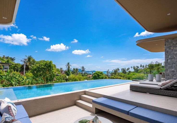 Stylish 3-4 Bed Sea View Pool Villas in Chaweng Noi